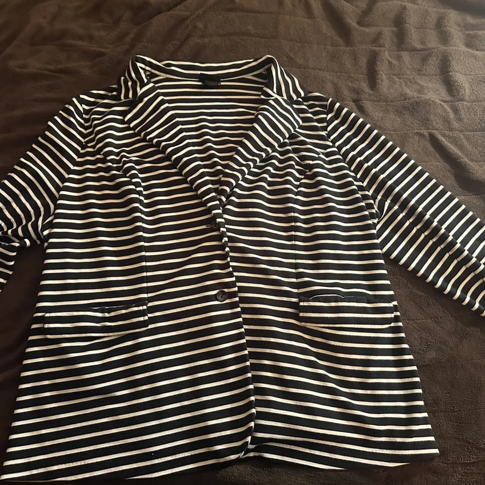 Mossimo Supply Co. Black and White Striped Blazer - Picture 1 of 4